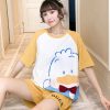 Casual Thin Section Short-Sleeved Loose Two-Piece Pajamas Set - Image 9