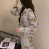 Casual cartoon Print Long Sleeve Long Trousers nightwear - Image 4