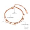 Double-layer Charm  CZ Crystal Flower Chain  Bohemia Stainless Steel Bracelets - Image 4
