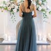 Elegant A-Line Sweetheart Neck Sleeveless Floor-Length Single Thread Bridesmaid Dresses - Image 8
