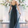 Elegant A-Line Sweetheart Neck Sleeveless Floor-Length Single Thread Bridesmaid Dresses - Image 5