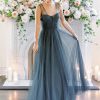 Elegant A-Line Sweetheart Neck Sleeveless Floor-Length Single Thread Bridesmaid Dresses - Image 7