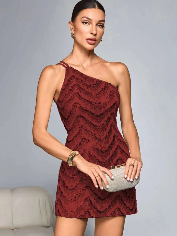 Elegant Backless Slip Sequin Bodycon Short Party Dresses