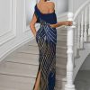 Elegant Chiffon Sequins Backless Long Maxi Dresses - Image 10
