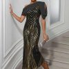 Elegant Chiffon Sequins Backless Long Maxi Dresses - Image 12