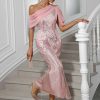 Elegant Chiffon Sequins Backless Long Maxi Dresses - Image 14