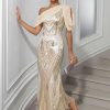 Elegant Chiffon Sequins Backless Long Maxi Dresses - Image 3