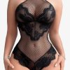 Elegant Fishnet Sheer Lace Teddies Lingerie - Image 6