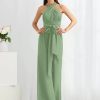 Elegant Floor-Length Zipper Chiffon Material Formal Gowns Jumpsuit - Image 4