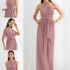Elegant Floor-Length Zipper Chiffon Material Formal Gowns Jumpsuit - Image 5