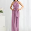 Elegant Floor-Length Zipper Chiffon Material Formal Gowns Jumpsuit - Image 7