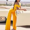 Elegant One Shoulder High Quality Two Piece Rompers Sets
