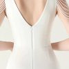 Elegant Rhinestone Backless Wedding Prom Dresses - Image 16