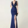 Elegant Rhinestone Backless Wedding Prom Dresses