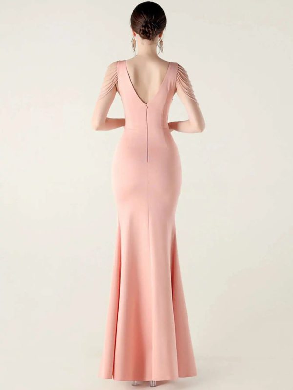 Elegant Rhinestone Backless Wedding Prom Dresses - Image 23