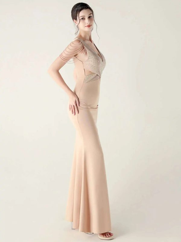 Elegant Rhinestone Backless Wedding Prom Dresses - Image 24
