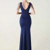 Elegant Rhinestone Backless Wedding Prom Dresses - Image 2