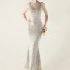 Elegant Rhinestone Sequin Long Dresses - Image 12