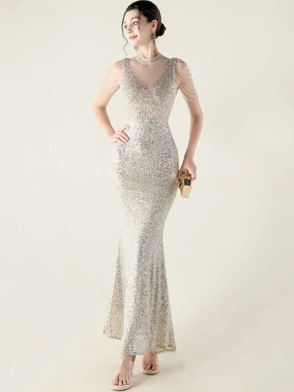 Elegant Rhinestone Sequin Long Dresses - Image 12