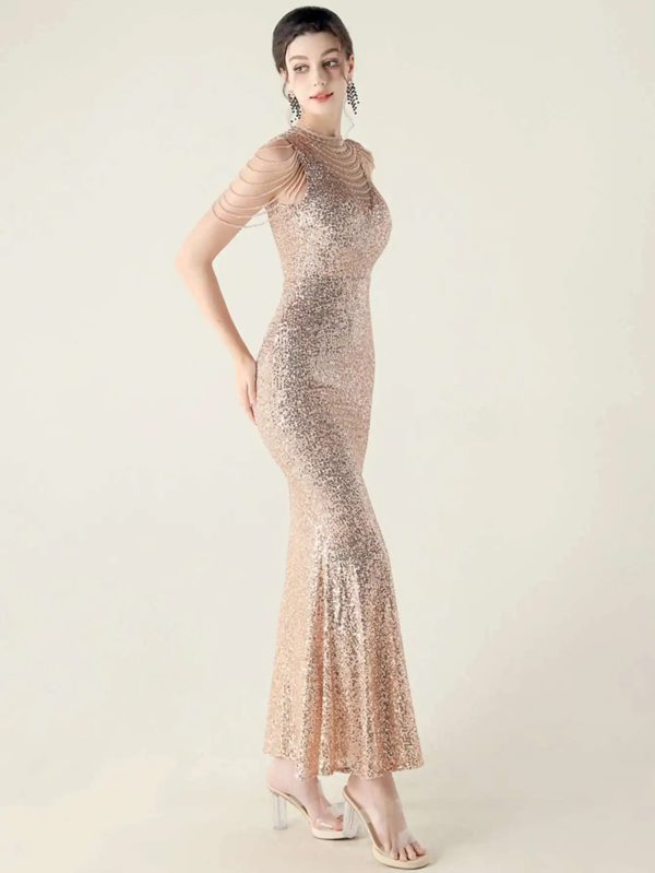 Elegant Rhinestone Sequin Long Dresses - Image 18