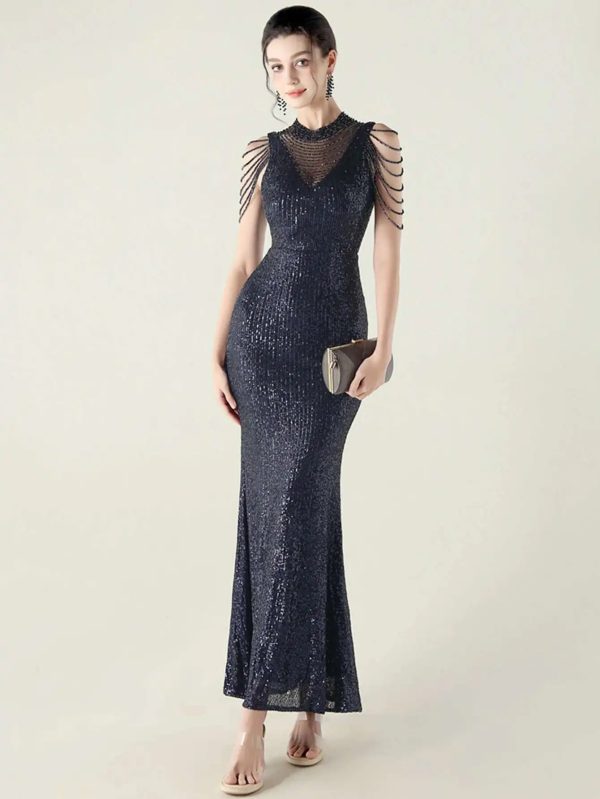 Elegant Rhinestone Sequin Long Dresses - Image 22