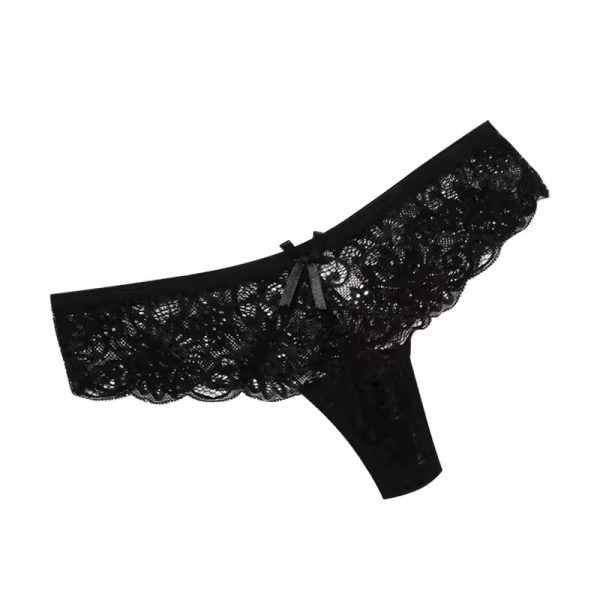 Fancy Lace Hollow Out Transparent Low Waist Breathable Panties