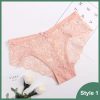 Hollow Out Transparent Low Waist Fancy Lace  Breathable Panties - Image 2