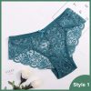 Hollow Out Transparent Low Waist Fancy Lace  Breathable Panties - Image 3