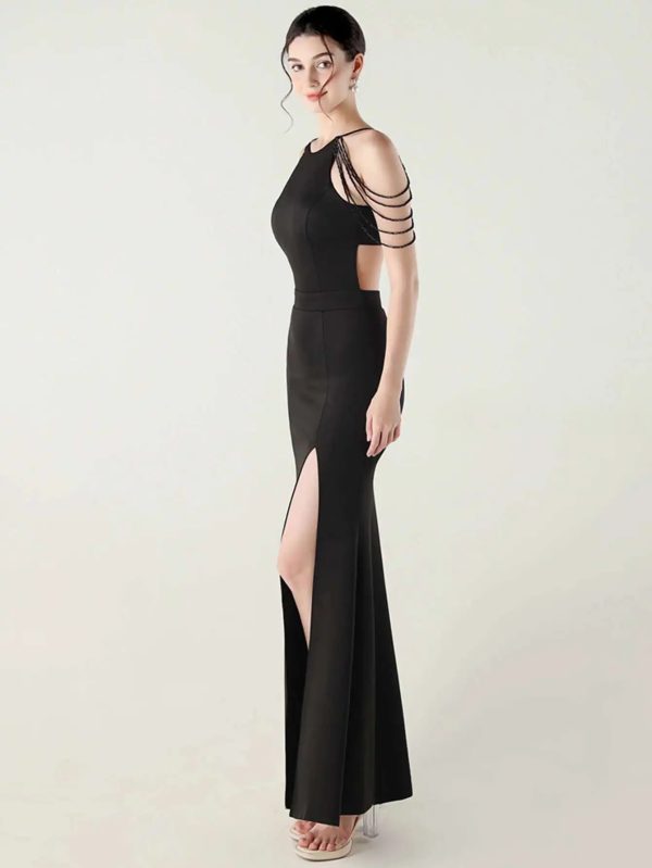 Luxury Rhinestone Long Maxi Dress