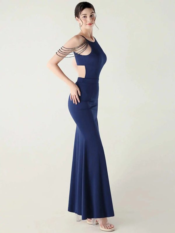 Luxury Rhinestone Long Maxi Dress - Image 8