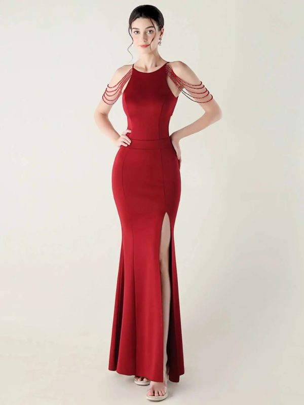 Luxury Rhinestone Long Maxi Dress - Image 14