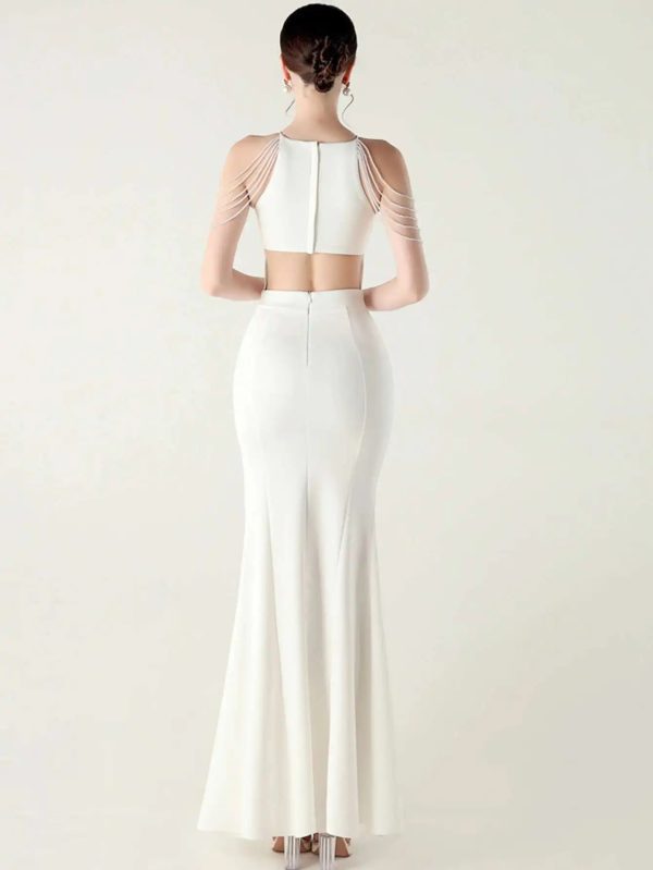 Luxury Rhinestone Long Maxi Dress - Image 11