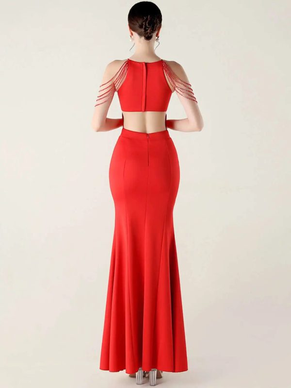 Luxury Rhinestone Long Maxi Dress - Image 25