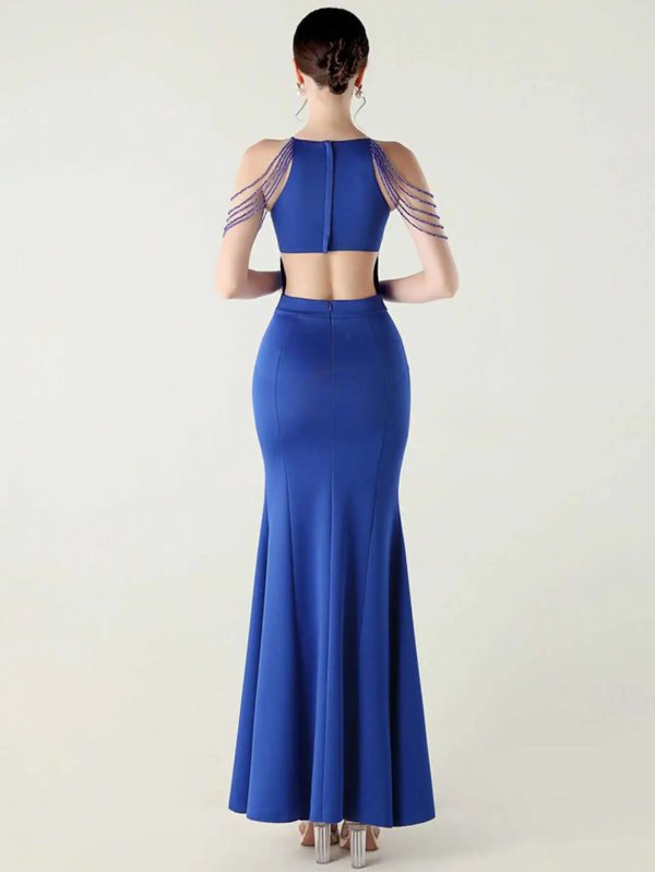 Luxury Rhinestone Long Maxi Dress - Image 19