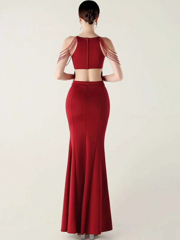 Luxury Rhinestone Long Maxi Dress - Image 29