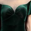 Luxury Velvet See Through Mesh Maxi Long Dresses - Image 5