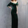Luxury Velvet See Through Mesh Maxi Long Dresses - Image 7