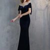 Luxury Velvet See Through Mesh Maxi Long Dresses - Image 21