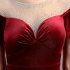 Luxury Velvet See Through Mesh Maxi Long Dresses - Image 15