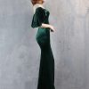 Luxury Velvet See Through Mesh Maxi Long Dresses - Image 9