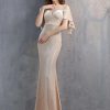 Luxury Velvet See Through Mesh Maxi Long Dresses - Image 26