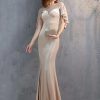 Luxury Velvet See Through Mesh Maxi Long Dresses - Image 27