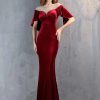 Luxury Velvet See Through Mesh Maxi Long Dresses - Image 18