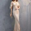 Luxury Velvet See Through Mesh Maxi Long Dresses - Image 28