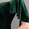 Luxury Velvet See Through Mesh Maxi Long Dresses - Image 3