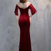 Luxury Velvet See Through Mesh Maxi Long Dresses - Image 12