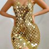 Metal Sequin Fashion Luxury See Through Mini Dress - Image 7