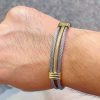 Open Cuff Gold Color Wire Stainless Steel With Hip Hop Knot Unisex Bracelet - Image 7