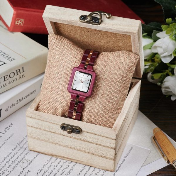 Wooden Fashion Niche Wrist Watch With Wood box - Image 9