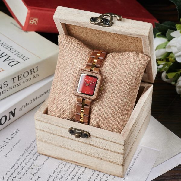Wooden Fashion Niche Wrist Watch With Wood box - Image 10